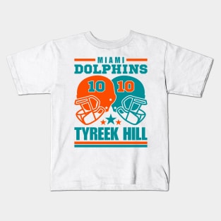 Miami Dolphins Tyreek Hill 10 American Football Retro Kids T-Shirt